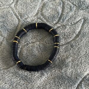 Bright Heishi disc and gold bohemian bracelet